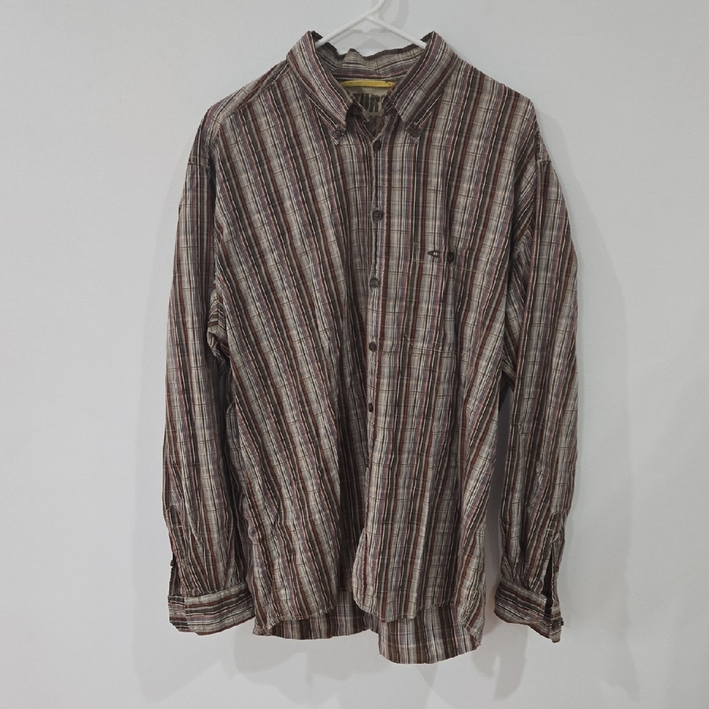 Camel Active Sz XL Men's Casual Striped Button-Down Shirt